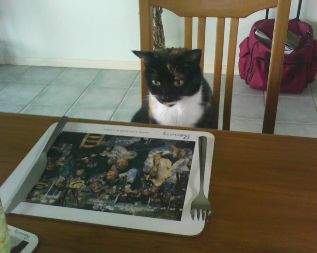 Kendra ready for dinner